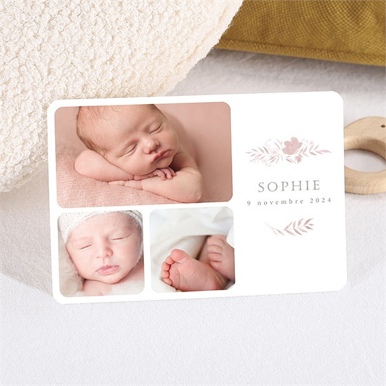 Faire-part naissance joli vintage