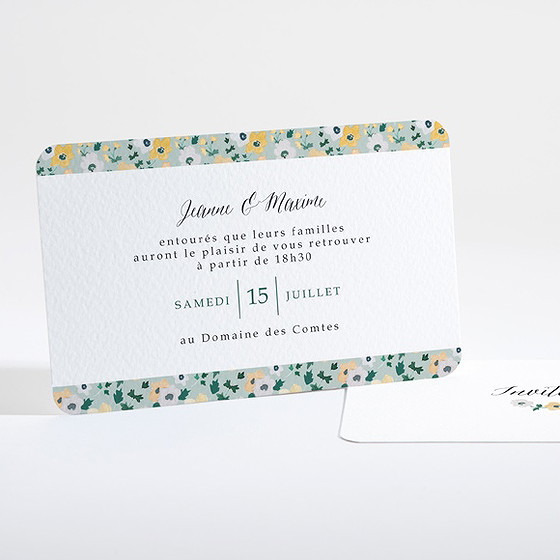 Carton d'invitation mariage oui en relief