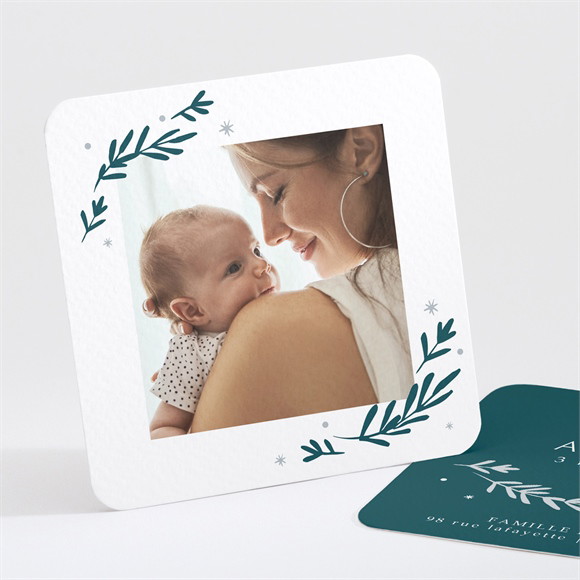 Faire-part naissance Polaroid végétal réf.N30178