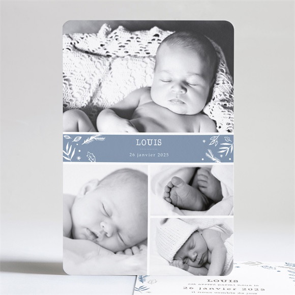 Faire-part naissance 4 belles photos réf.N241151