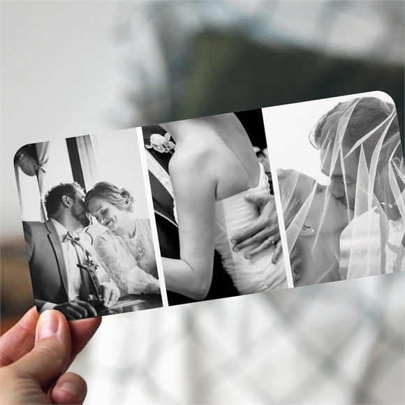 Remerciement mariage Bleu romantique réf.N13183