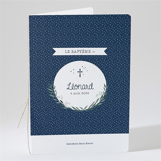 Livret de messe baptême motifs et autres pois