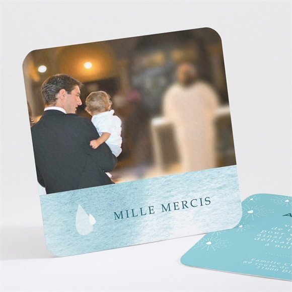 Remerciement baptême Eau sacrée réf.N30183