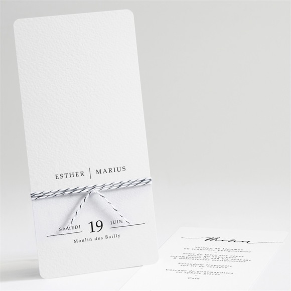 Menu mariage Liés pour toujours réf.N22175