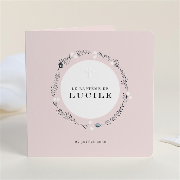 Faire-part de baptême Croix couronnée réf.N451129