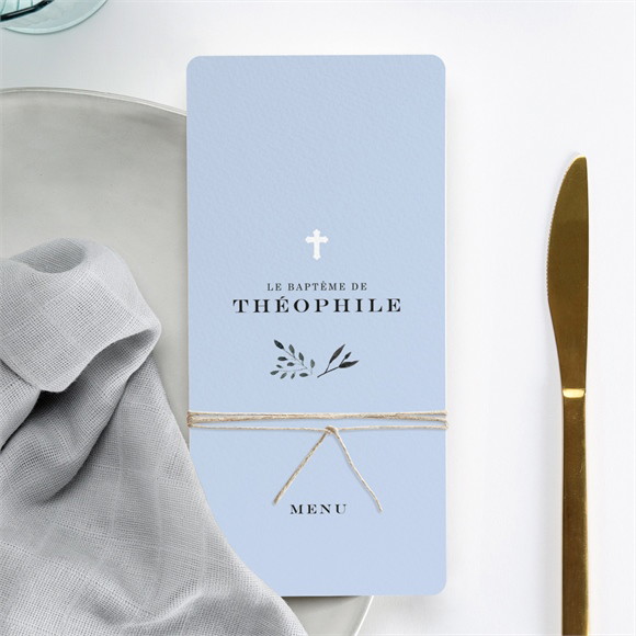 Menu baptême Annonce en relief réf.N22178