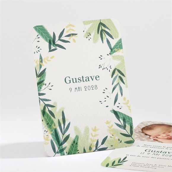 Faire-part naissance Annonce tout en végétal réf.N211186