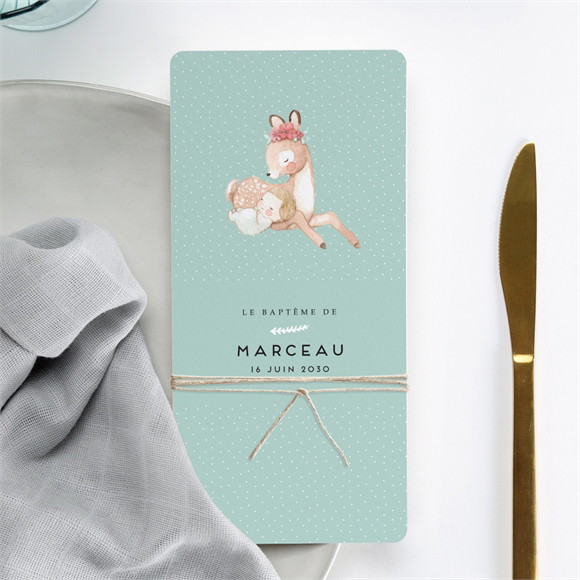 Menu baptême Tendre faon ! réf.N22184
