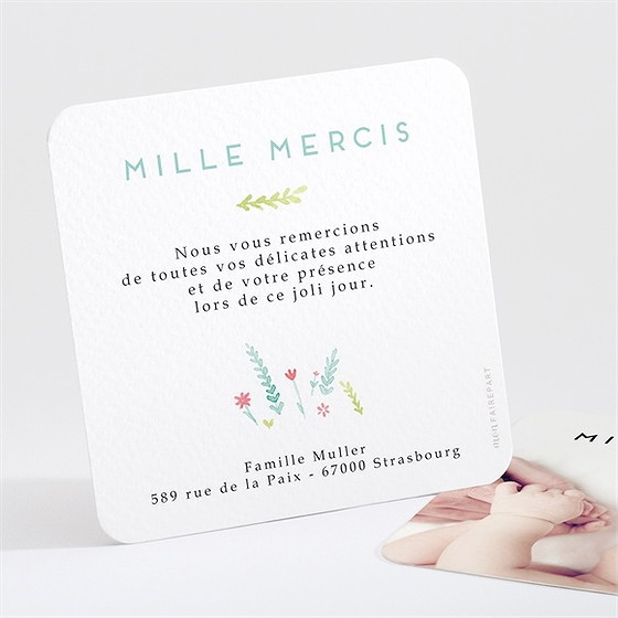 Remerciement baptême tendre faon !