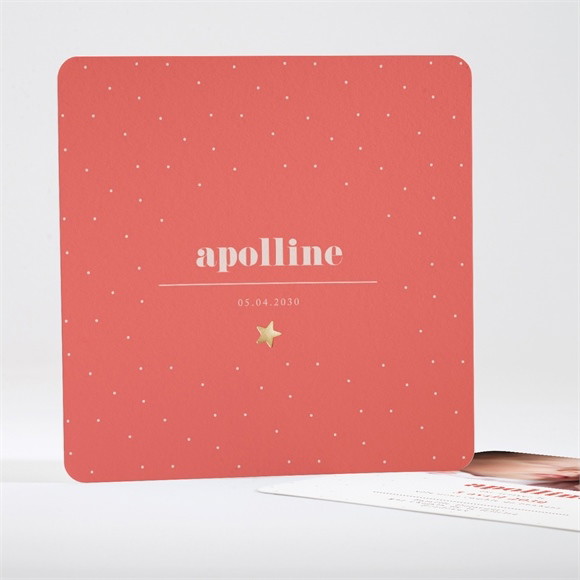 Faire-part naissance Sceau étoilé réf.N35103