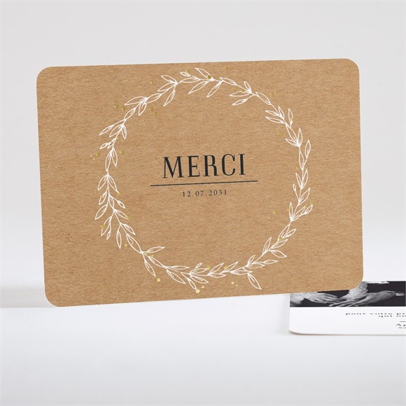 Remerciement mariage Kraft champêtre réf.N18103
