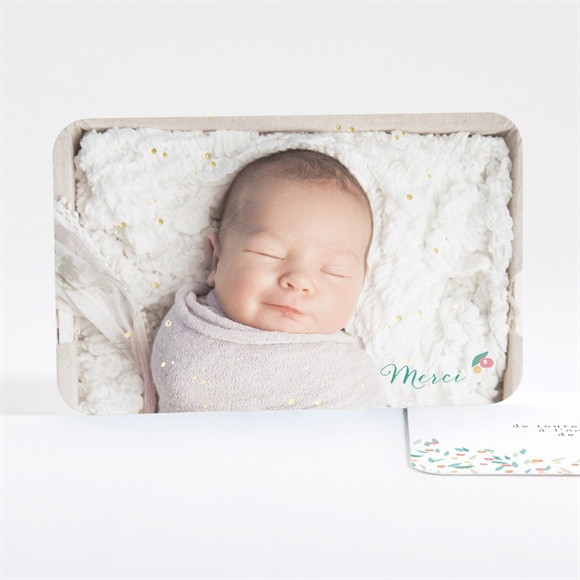 Remerciement naissance Lumière végétale réf.N17107