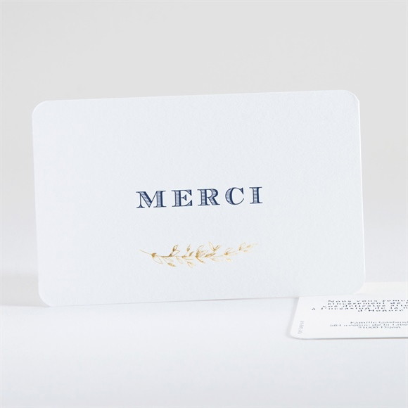 Remerciement naissance Feuillage et poésie réf.N17113