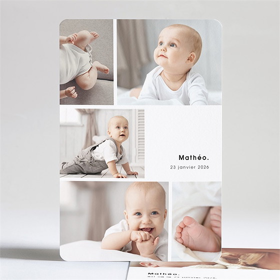 Faire-part naissance absolu moderne