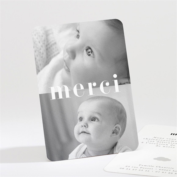 Remerciement naissance Double jeu réf.N211222