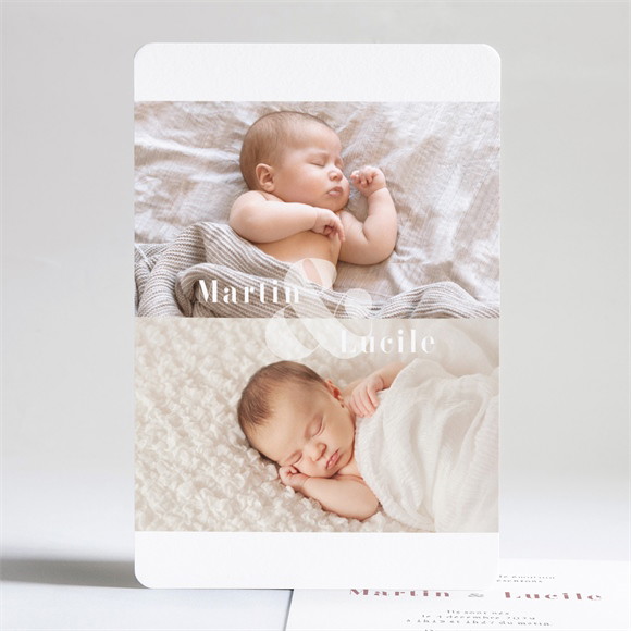 Faire-part naissance Nos beaux jumeaux réf.N241165