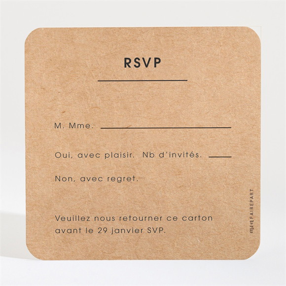 Carton réponse mariage AMOUR ! réf.N3001562