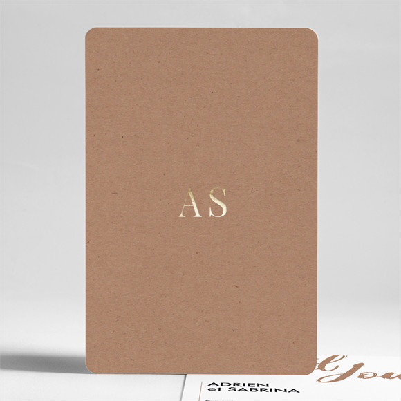 Faire-part mariage Pur Kraft réf.N241172