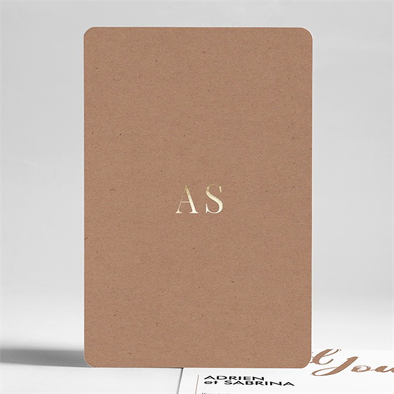 Faire-part mariage pur kraft