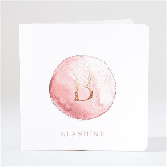 Faire-part naissance cuivre et aquarelle