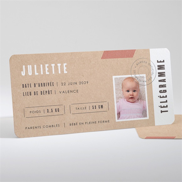 Faire-part naissance Télégramme réf.N13192