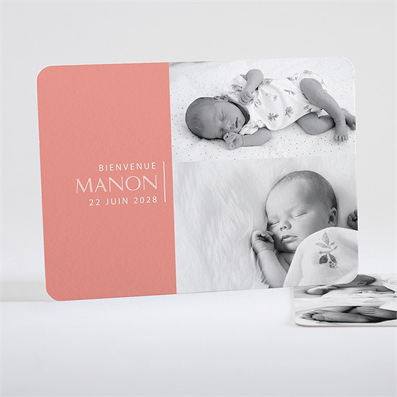 Faire-part naissance sobre et chic