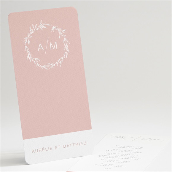 Menu mariage Romance rétro réf.N221104