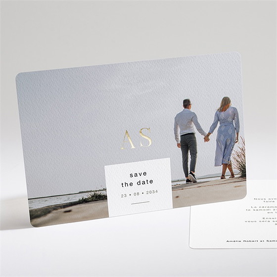 Faire-part mariage main dans la main