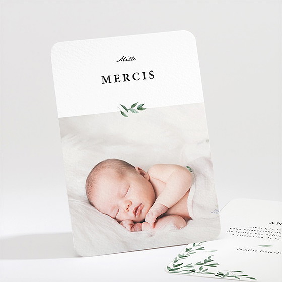 Remerciement naissance douceur végétale