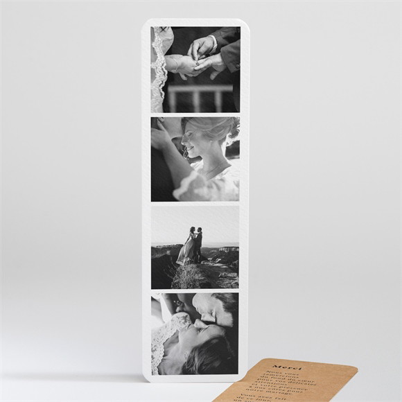 Remerciement mariage Photomaton marque-page réf.N20163
