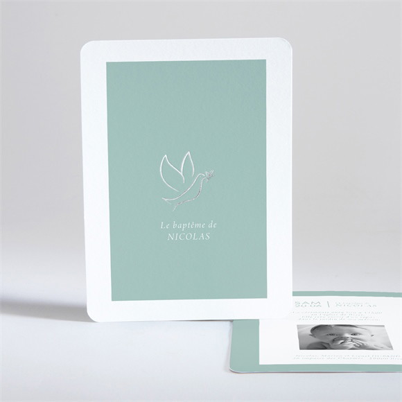 Faire-part de baptême Sceau chic réf.N28115