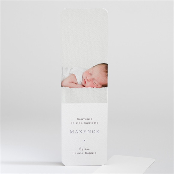 Signet baptême Double photo élégant réf.N20176