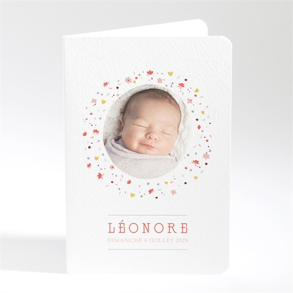 Menu baptême Portrait en tourbillon réf.N401822
