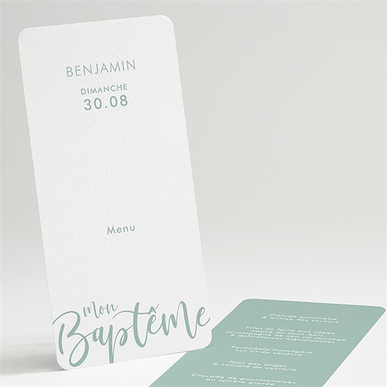 Menu baptême jeu de mots