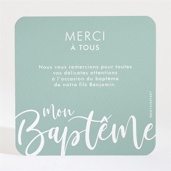 Remerciement baptême Jeu de mots réf.N3001591