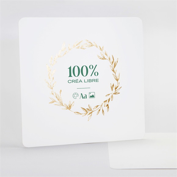 Faire-part communion Couronne dorée 100% vierge réf.N35163