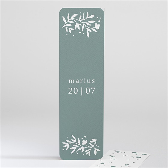 Signet communion gaufrage émeraude