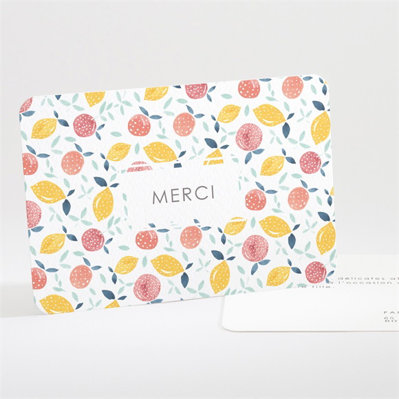 Remerciement naissance Acidulé réf.N111262