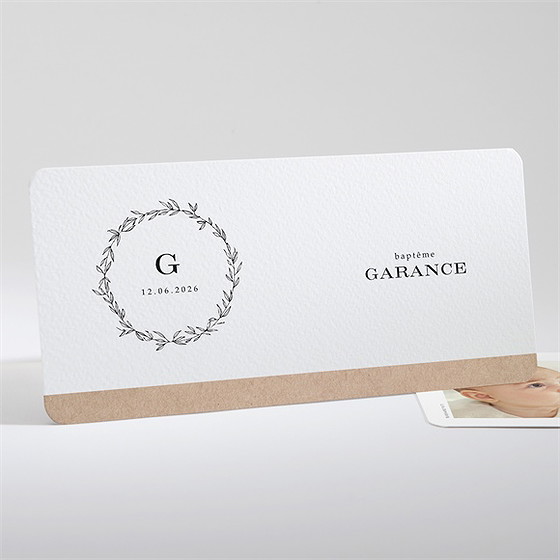 Faire-part de baptême essentiel sacré