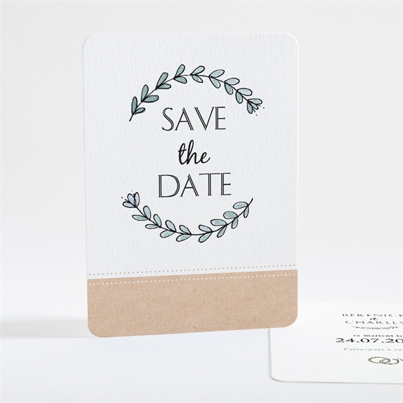 Save the Date mariage Avec programme réf.N25104