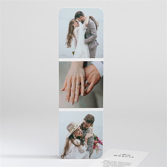 Remerciement mariage epuré