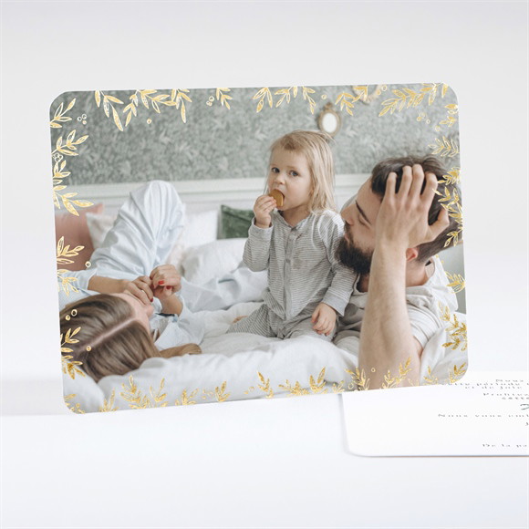 Carte de voeux Voeux en gravure or réf.N18129