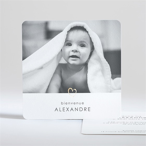 Faire-part naissance notre coeur