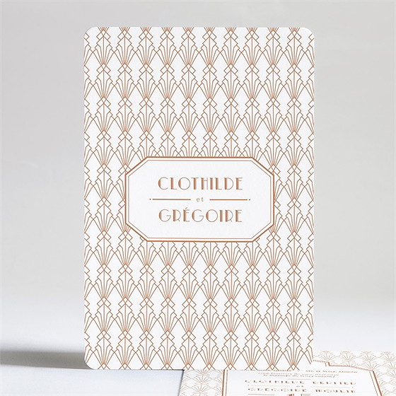 Faire-part mariage art deco