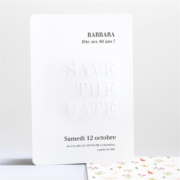 Invitation anniversaire Save it réf.N241215