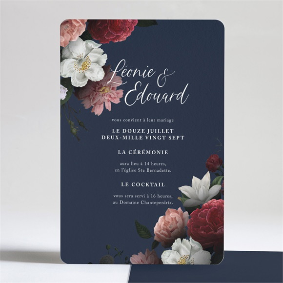 Faire-part mariage Fleurs de Nuit réf.N241221