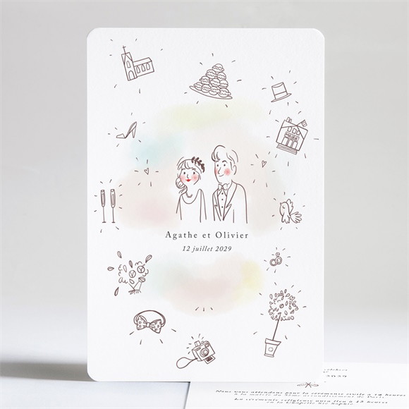 Faire-part mariage Décalés réf.N241224