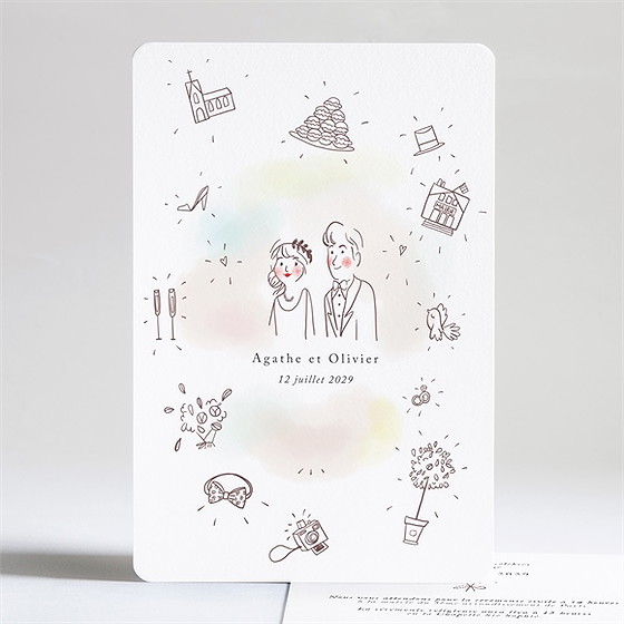 Faire-part mariage décalés