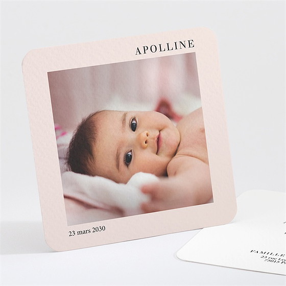 Faire-part naissance tendre cadre