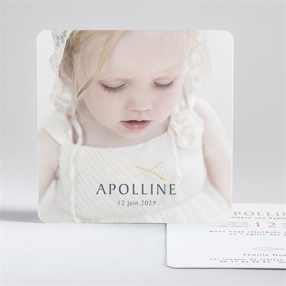 Faire-part de baptême Jolie Sagesse réf.N351128